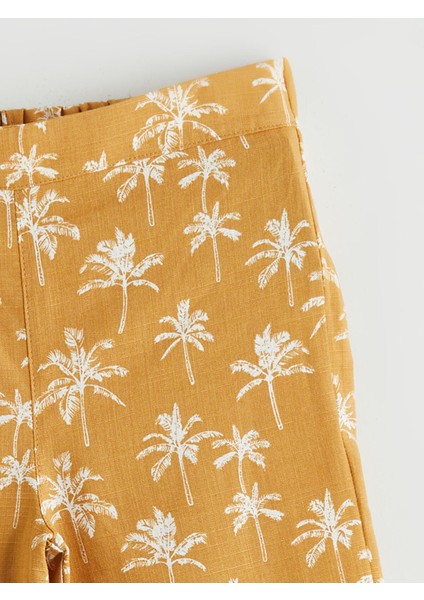 Yeni Sezon Beli Lastikli Keten Karışımlı Kız Çocuk Pantolon fiyatları