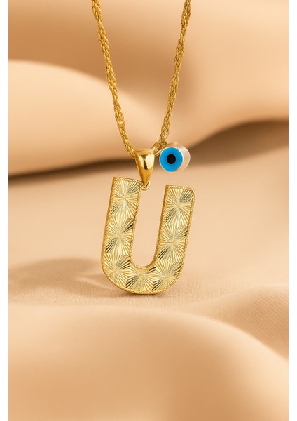 U Harfi Altın Kolye