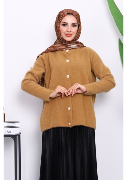 Vizon Bisiklet Yaka Angora Yumoş Hırka