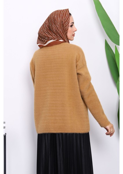 Vizon Bisiklet Yaka Angora Yumoş Hırka fırsatları