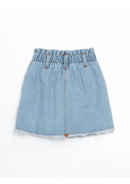 Yeni Sezon Beli Lastikli Kız Çocuk Jean Etek fiyatları