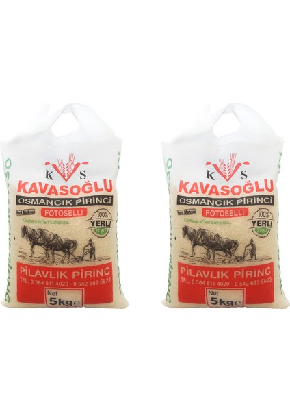 Kavasoğlu Yerli Yeni Mahsul Osmancık Pirinci 5 x 2 (10KG)