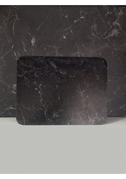 30X40CM - Buzlu Cam, Siyah Mermer, Kesme Tahtası - Sunumluk