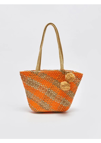 Lcw Accessorıes Karışık Desenli Hasır Kadın Omuz Çantası fırsatları