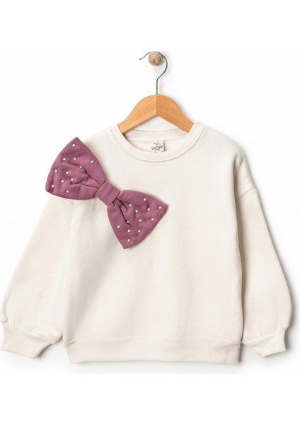 Kız Çocuk Incili Fiyonk Detaylı Ispanyol Paça 3 Iplik Şardonlu Eşofman Takımı 5-8 Yaş fiyatları