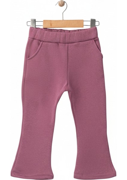 Kız Çocuk Incili Fiyonk Detaylı Ispanyol Paça 3 Iplik Şardonlu Eşofman Takımı 5-8 Yaş modelleri