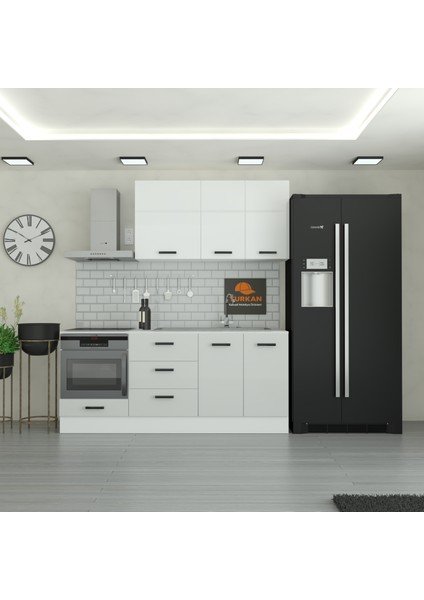 200 cm Mutfak Dolabı Mdf Kapak Tezgah Dahil YRKN200 100