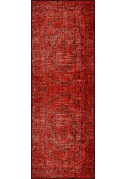 Sants Göbekli Kırmızı Polyester ve Pamuklu Yıkanabilir Kaydırmaz Taban Dijital Baskı Halı modelleri