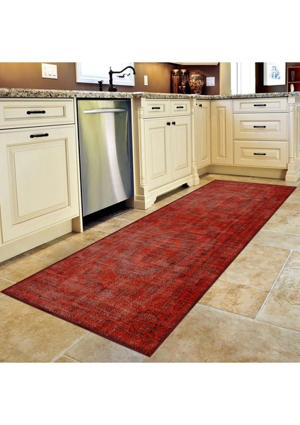 Sants Göbekli Kırmızı Polyester ve Pamuklu Yıkanabilir Kaydırmaz Taban Dijital Baskı Halı fırsatları