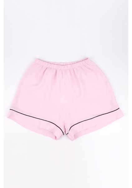 Açık Pembe Biyeli Kadın Pijama Takımı