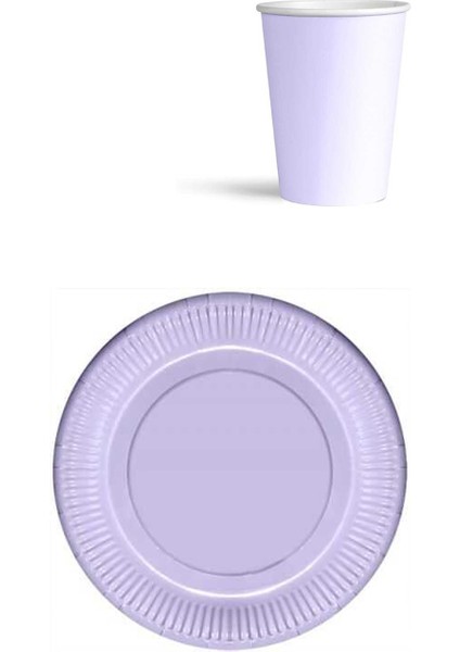 Lila 8'li Tabak Bardak Set modelleri