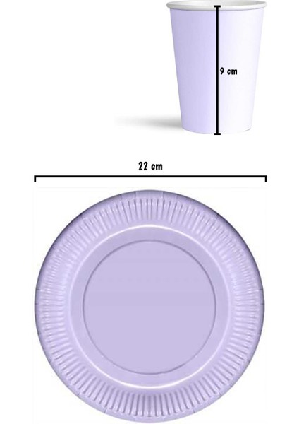 Lila 8'li Tabak Bardak Set fırsatları
