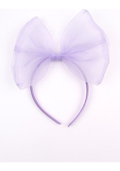 Lila Taçlı Organze Kız Çocuk Parti Elbisesi - Carlene