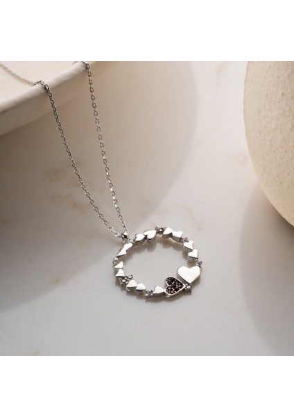 925 Ayar Gümüş Kalp Çemberi Kolye fiyatları
