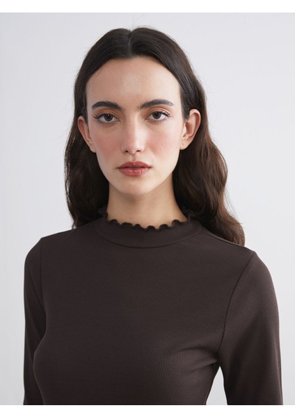 Yeni Sezon Fırfırlı Dik Yaka Kadın Body modelleri