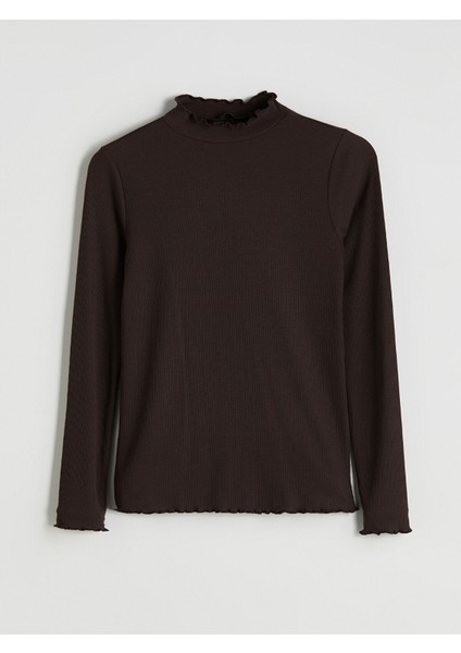 Yeni Sezon Fırfırlı Dik Yaka Kadın Body indirimleri