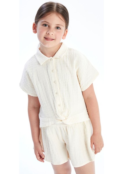 Yeni Sezon Basic Kız Çocuk Müslin Gömlek
