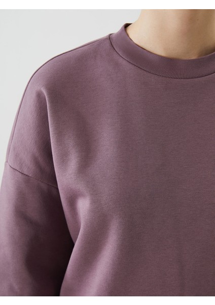 Yeni Sezon Bisiklet Yaka Oversize Kadın Kalın Sweatshirt Tunik modelleri
