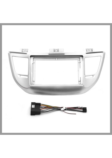 Hyundaı Tucson 2015-2018 9" Gümüş Çerçevesi - Soket