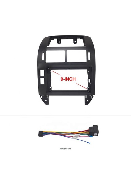 Volkswagen Polo Old 9"inç 2003 / 2009 Çerçeve + Soket Set