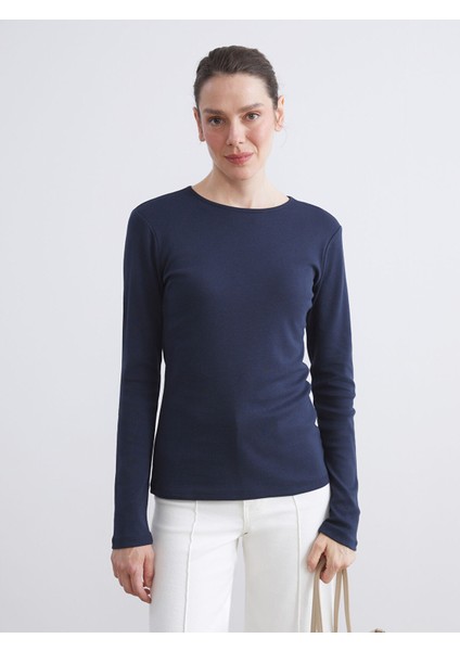 Yeni Sezon Bisiklet Yaka Kadın Tişört