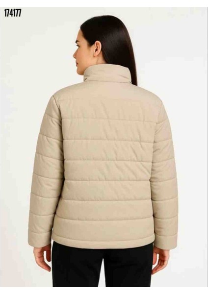 Bomber Mont Ceket-Su Itici Kumaş, Kapitone Astarlı, Fermuarlı, Kışlık, Kırmızı Gül Figürlü Kolye Hediye fırsatları