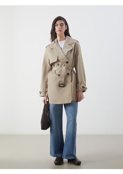 Yeni Sezon Kruvaze Yaka Kadın Trençkot fiyatları