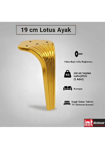 Lotus Koltuk Yatak Odası Tv Ünitesi Konsol ve Sehpa Ofis Mobilyası Ayağı 19 cm fiyatları