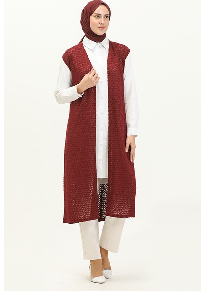 Basic Yelek 1639-03 Bordo