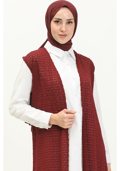 Basic Yelek 1639-03 Bordo modelleri