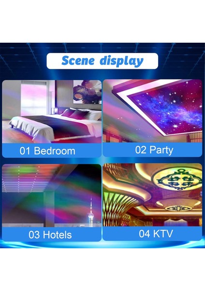 Northern Lights Projector, 2in1 Northern Lights ve Ocean Waves Projektör, Aurora Lights Projektör, Gece Işık Projektör (Yurt Dışından) fiyatları