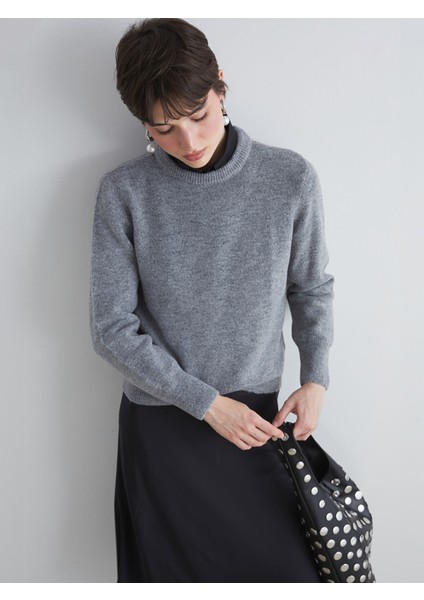 Yeni Sezon Bisiklet Yaka Kadın Triko Kazak