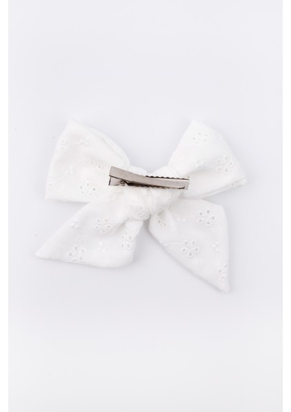 Beyaz Fisto Fiyonk Kız Çocuk Klips Toka