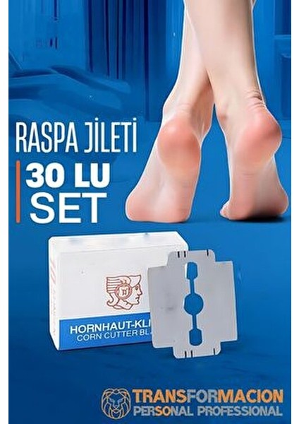 Raspa Topuk Jileti Paslanmaz Çelik 30 Adet Yedek Bıçak Seti fiyatları