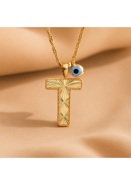 T Harfi Altın Kolye