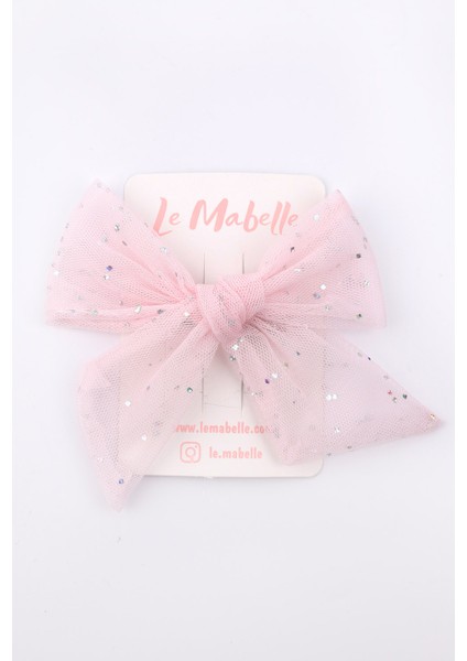 Pudra Simli Tül Fiyonk Kız Çocuk Klips Toka fırsatları