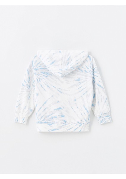 Yeni Sezon Kapüşonlu Batik Desenli Uzun Kollu Kız Çocuk Sweatshirt modelleri