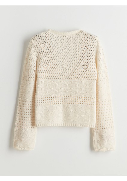 Yeni Sezon V Yaka Ajurlu Kız Çocuk Triko Hırka fırsatları