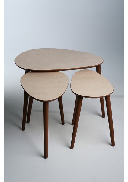 Paris 3'lü Zigon SEHPA%100 Mdf Traverten fırsatları
