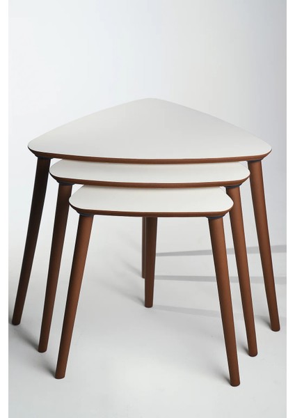 Tokyo 3'lü Zigon Sehpa %100 Mdf Üçgen Beyaz fiyatları