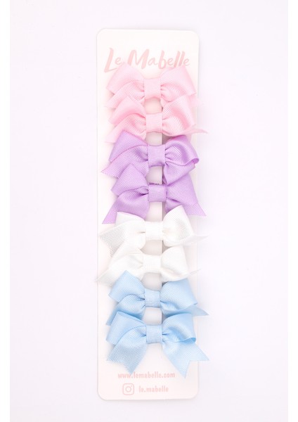 Çok Renkli Soft 8'li Kurdele Fiyonk Klips Toka Set fırsatları