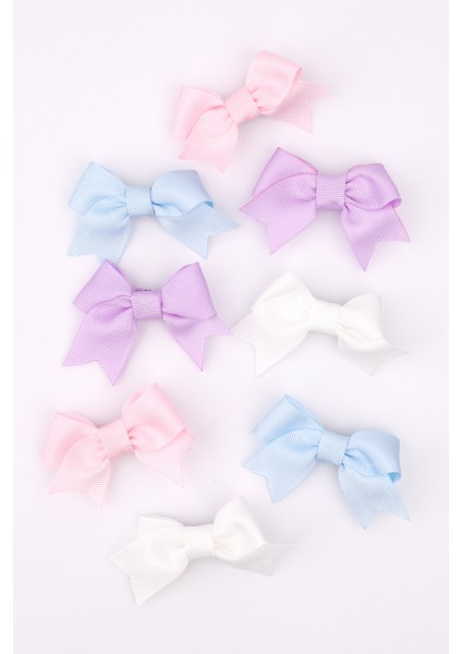 Çok Renkli Soft 8'li Kurdele Fiyonk Klips Toka Set indirimleri