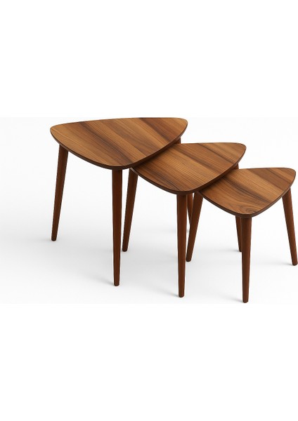 Tokyo 3'lü Zigon Sehpa %100 Mdf Üçgen Urartu indirimleri