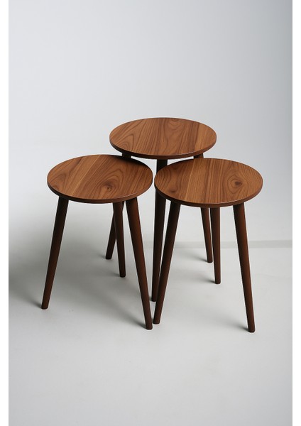 Madrid 3'lü Zigon Sehpa %100 Mdf Ahşap