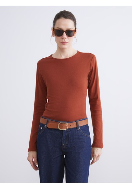 Yeni Sezon Bisiklet Yaka Kadın Tişört