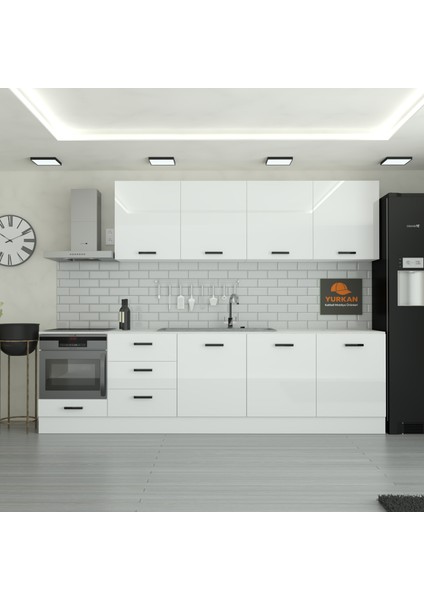 300 cm Mutfak Dolabı Mdf Kapak Tezgah Dahil YRKN300 97