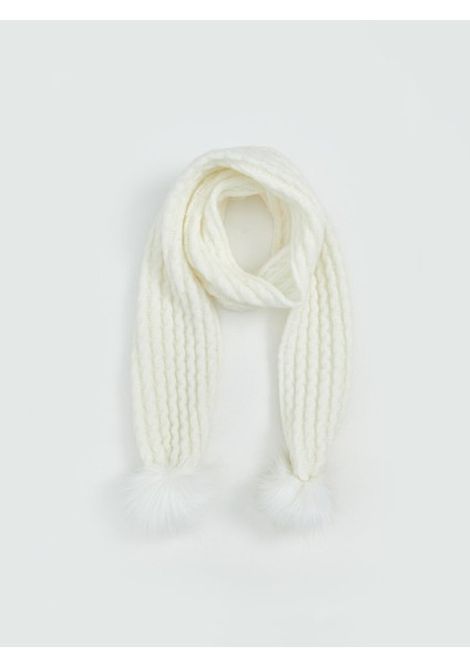 Yeni Sezon Ponpon Detaylı Kız Çocuk Atkı