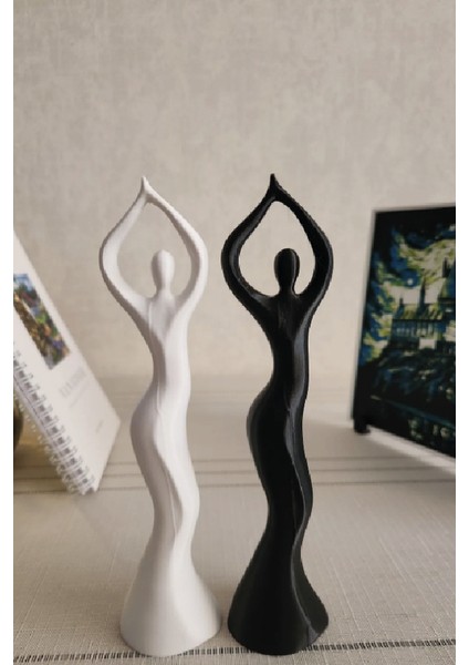 Dans Eden Kadın Heykel Takımı Iskandinav Tarzı Biblo Heykel Figür (2 Adet Gönderilir)