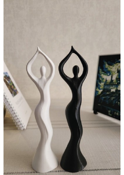 Dans Eden Kadın Heykel Takımı Iskandinav Tarzı Biblo Heykel Figür (2 Adet Gönderilir) modelleri