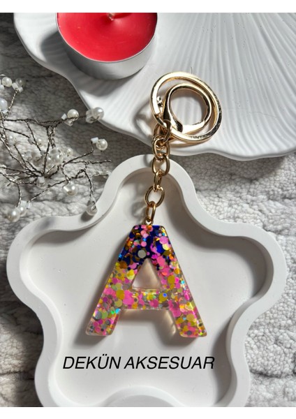 A Harfi Epoksi Karışık Renk El Yapımı Anahtarlık fiyatları